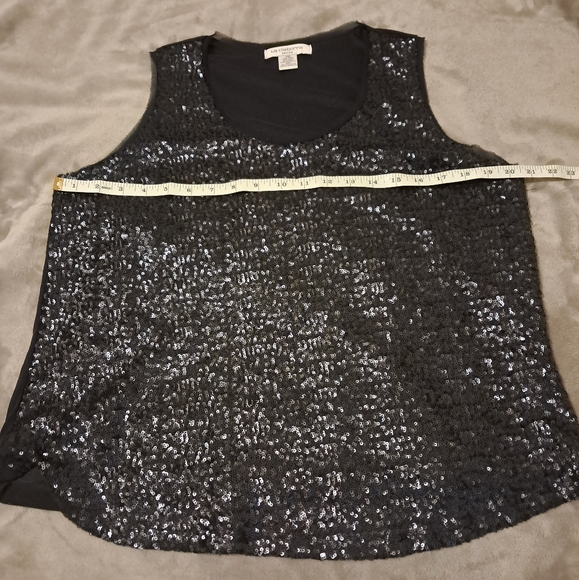 Liz Claiborne front sequin tank top fully lined size Petite XL - Picture 4 of 5